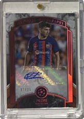 autographed card Topps Museum Collection Archival Autographs Pedri FC Barcelona Auto 07/25