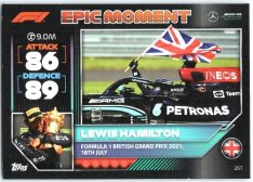 2022 Topps Formule 1Turbo Attax F1 Epic Moments 2021 267 Lewis Hamilton (Mercedes-AMG)