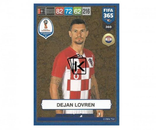 Fotbalová kartička Panini FIFA 365 – 2019 Heroes 360 Dejan Lovren (Croatia)