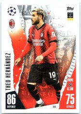Fotbalová kartička 2023-24 Topps Match Attax UEFA Club Competitions 345 Theo Hernández AC Milan