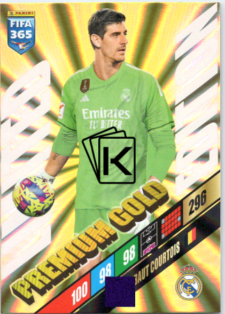 fotbalová karta Panini FIFA 365 2024 Adrenalyn XL LEPG-TC Thibaut Courtois Real Madrid CF Limited Edition Premium Gold