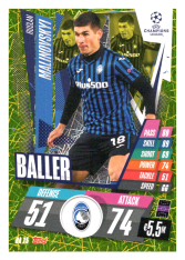 fotbalová kartička 2020-21 Topps Match Attax Champions League Extra Baller BA15 Ruslan Malinovskyi Atalanta BC