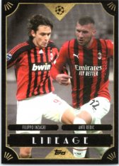 2021 Topps Deco UCL Lineage Filippe Inzaghi Ante Rebic AC Milna