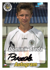 podepsaná fotbalová kartička 2014 MK FC Hradec Králové A12 Dominik Breda
