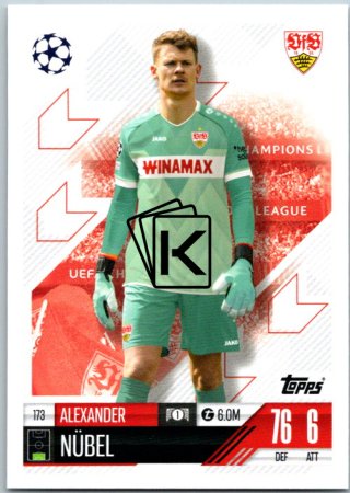 fotbalová kartička 2024-25 Topps Match Attax UEFA Club Competitions  173 Alexander Nübel (VfB Stuttgart)