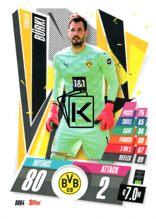 fotbalová kartička Topps Match Attax Champions League 2020-21 DOR4 Roman Bürki Borussia Dortmund