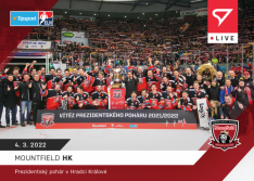 Hokejová kartička SportZoo 2021-22 Live L-115 HC Mountfiled Hradec Králové Vítěz prezidenského poháru /82