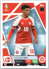 fotbalová karta Topps Match Attax EURO 2024 DEN4 Alexander Bah (Denmark)