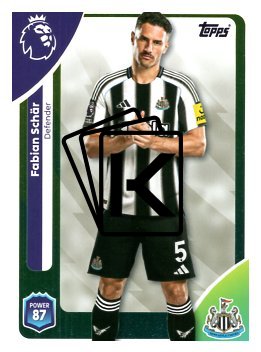 fotbalová kartička 2025-26 Topps  Premier League 221 Fabian Schär (Newcastle United)
