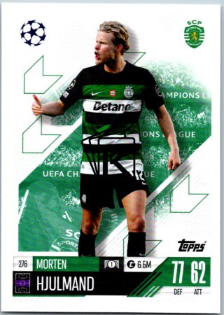 fotbalová kartička 2024-25 Topps Match Attax UEFA Club Competitions 276 Morten Hjulmand (Sporting Clube de Portugal)