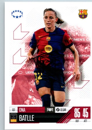 Fotbalová kartička 2024-25 Topps Match Attax EXTRA UEFA Club Competitions UWCL Cards 137.  Ona Battle (FC Barcelona)