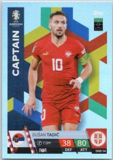 fotbalová karta Topps Match Attax EURO 2024 SRB14 Dušan Tadić (Serbia)  -  Captain