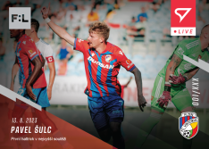 fotbalová kartička 2023-24 SportZoo Fortuna Liga Live L-01 Pavel Šulc FC Viktoria Plzeň - První hattrick