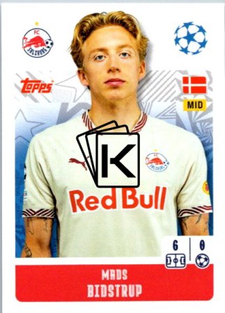 2024-25 Topps Champions League 449 Mads Bidstrup (FC Salzburg)
