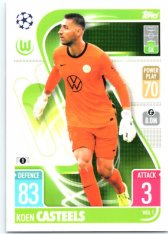 fotbalová kartička 2021-22 Topps Match Attax UEFA Champions League Update WOL1 Koen Casteels Wolfsburg