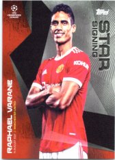 fotbalová kartička 2021 Topps Summer Signings Raphael Varane Manchester United