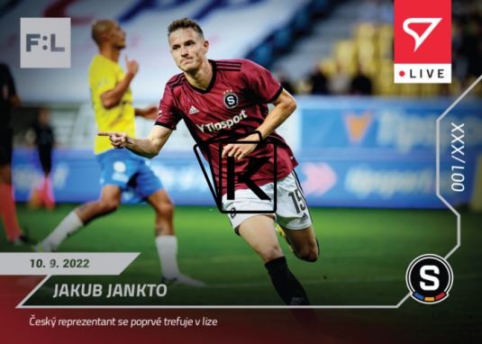 fotbalová kartička SportZoo 2022-23 Live L-035 Jakub Jankto AC Sparta Praha /98