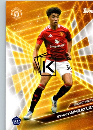 fotbalová kartička 2024-25 Topps Manchester United Fan Set Golden Future GF-4 Ethan Wheatley RC