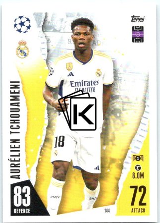 Fotbalová kartička 2023-24 Topps Match Attax UEFA Club Competitions 144 Aurélien Tchouaméni Real Madrid CF