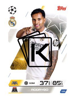 fotbalová kartička 2025-26 Topps Match Attax UCC 133 Rodrygo (Real Madrid CF)