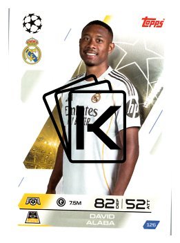 fotbalová kartička 2025-26 Topps Match Attax UCC 126 David Alaba (Real Madrid CF)