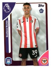 fotbalová kartička 2025-26 Topps  Premier League 67 Gustavo Nunes (Brentford)  -  Rookie