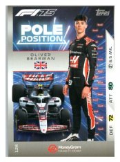 2025 Topps Turbo Attax F1 Moneygram Haas Pole Position  124 Oliver Bearman