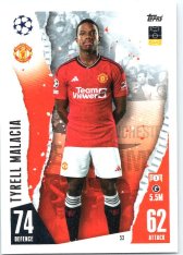 Fotbalová kartička 2023-24 Topps Match Attax UEFA Club Competitions 53	Tyrell Malacia Manchester United-