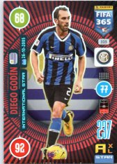 fotbalová karta Panini Adrenalyn XL FIFA 365 2021 International Stars 325 Diego Godin Inter Milan