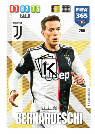 Fotbalová kartička Panini Adrenalyn XL FIFA 365 - 2020 Team Mate 260 Federico Bernardeschi Juventus