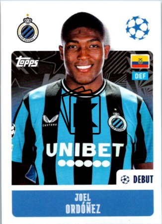 2024-25 Topps Champions League 152 Joel Ordóñez (Club Brugge KV)