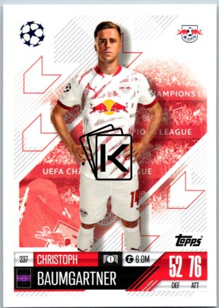 fotbalová kartička 2024-25 Topps Match Attax UEFA Club Competitions 237 Christoph Baumgartner (RB Leipzig)
