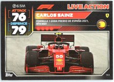 2022 Topps Formule 1Turbo Attax F1 Live Action 2021 193 Carlos Sainz (Ferrari)