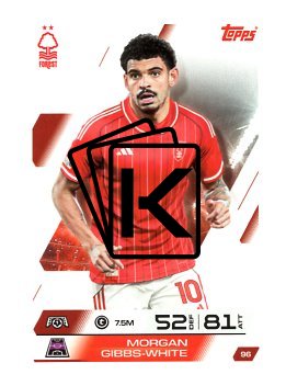 fotbalová kartička 2025-26 Topps Match Attax UCC 96 Morgan Gibbs-White (Nottingham Forest)