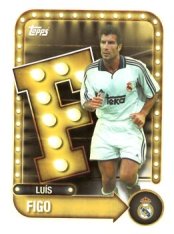 fotbalová kartička 2025-26 Topps Team set Real Madrid CF Name in Lights 24 Luís Figo