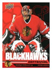 2025-26 Upper Deck Centennial Chicago Blackhawks 4 Jocelyn Thibault