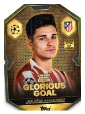 fotbalová kartička 2025-26 Topps Match Attax UCC Chrome Award Winner CA 4 Julián Alvarez (Atlético de Madrid)  -  Glorious Goal