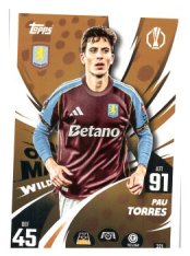 fotbalová kartička 2025-26 Topps Match Attax UCC 321 Pau Torres (Aston Villa)