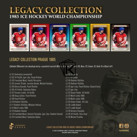 Legendary Cards Český Hokej 1985 Legacy Collection Collector Box