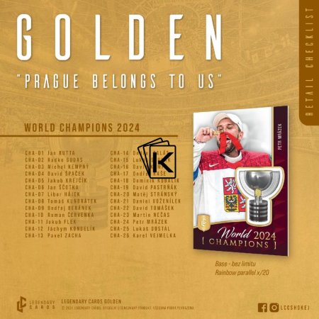 2024 Legendary Cards Český Hokej - Golden Prague Belongs to us Box ( 12 balíčků)