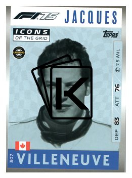 2025 Topps Turbo Attax F1  Icons of the Grid   307 Jacques Villeneuve