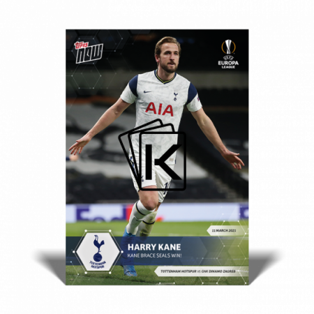 Fotbalová kartička Topps Now UEL 3 Harry Kane Kane Tottenham Hotspur