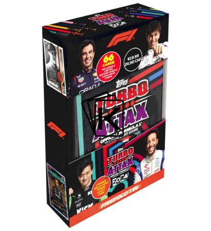 2024 Topps Turbo Attax Formule 1 Mega Tin Five Fold Černá
